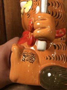 他の写真2: Garfield Feed The Kitty Ceramic Bank　ガーフィールド　ビンテージ　陶器　貯金箱　80年代