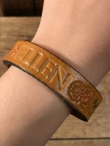 American Name “ELLEN”Leather Bracelet　レザー　ビンテージ　ブレスレット　ヒッピー　70年代