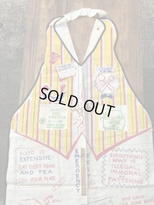 50〜60年代頃のジョーク系のビンテージエプロン