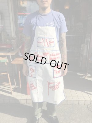 コットン製のジョーク系のヴィンテージエプロン