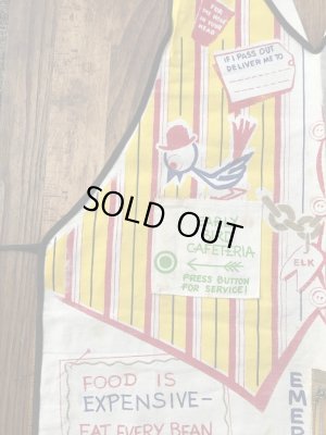 50〜60年代頃のチャックの付いたのヴィンテージジョークエプロン