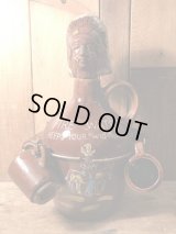 Indian Fire Water Ceramic Decanter　インディアン　ビンテージ　デカンタ　陶器　ジャパン　50年代