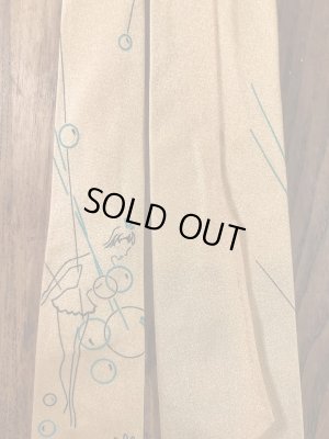 50年代頃のピンナップガールのビンテージレーヨンネクタイ