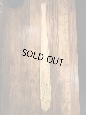 50年代頃のピンナップガールのビンテージレーヨンネクタイ