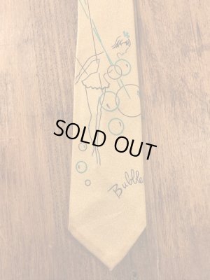 50年代頃のピンナップガールのビンテージレーヨンネクタイ