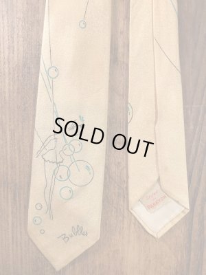 50年代頃のピンナップガールのヴィンテージレーヨンネクタイ