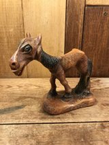 Multi Product Inc Hungry Horse Wood Figurine　ハングリーホース　ビンテージ　置物　木彫り　40年代