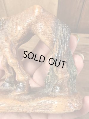 40年代頃の馬モチーフのビンテージ木彫りフィギュア