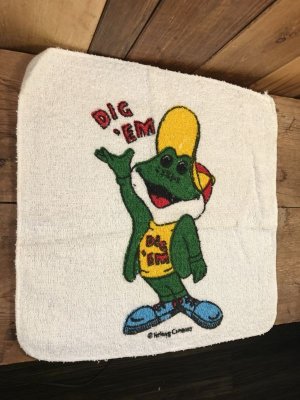ケロッグのキャラクター「Dig 'Em」のヴィンテージ手拭きタオル