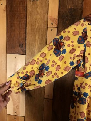 ポシェットが付いたワンピースのビンテージキッズ古着