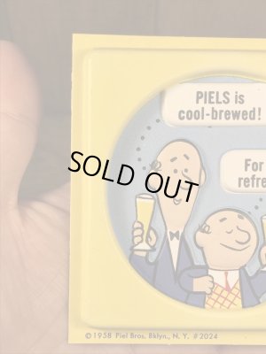 アドバタイジングキャラクターのピールズビール「バート&ハリー」のビンテージコースター