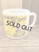 Westfield Rocky & Bullwinkle Mug　ロッキー＆ブルウィンクル　ビンテージ　ウエストフィールド　マグカップ　ミルクガラス　60年代