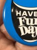 Have A Fun Dayのスマイルフェイスの70年代ビンテージ缶バッジ