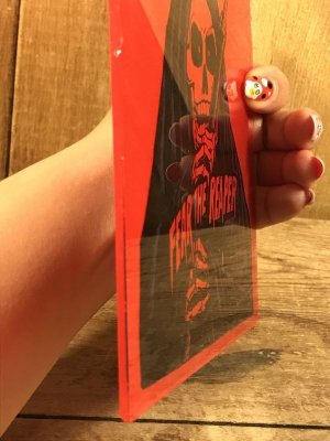 Fear The Reaperの死神が描かれた80年代ビンテージガラスプレート