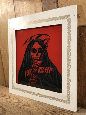 Fear The Reaperの死神が描かれた80’sヴィンテージガラスの壁掛け