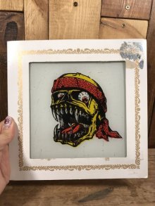 他の写真3: Skete Bandana Skull Glass Wall Tapestry　スカル　ビンテージ　ガラスプレート　バンダナ　スケート　80年代