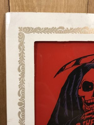 Fear The Reaperの死神が描かれた80’sヴィンテージガラスの壁掛け