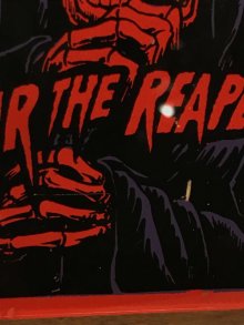 他の写真2: Fear The Reaper Glass Wall Tapestry　死神　ビンテージ　壁掛け　ガラスプレート　80年代