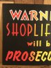 アメリカのお店の注意書きが書かれた70年代ビンテージ看板