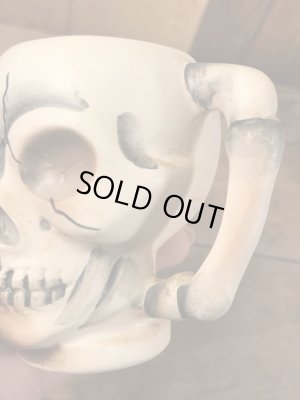 陶器製のスカルの50’sヴィンテージソルト&ペッパー