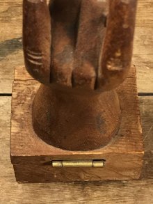 他の写真2: Corna Sign Wooden Accessory Case　コルナサイン　ビンテージ　アクセサリーケース　木彫り　ハンドサイン　70年代