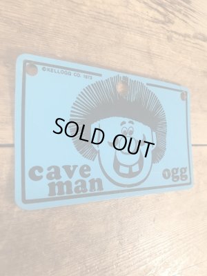 Kelloggの企業キャラクター「Cave Man Ogg」の70’sヴィンテージナンバープレート