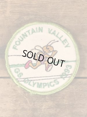アメリカFountain Valley地区のガールスカウトオリンピック大会の90年代ビンテージ刺繡ワッペン