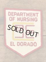 Department Of Nursing El Dorado Patch　カレッジ　ビンテージ　ワッペン　パッチ　〜70年代