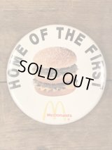 McDonald's “Home Of The First” Pinback　マクドナルド　ビンテージ　缶バッジ　ファーストフード　80年代