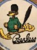Beerlessと鳥のキャラクターが描かれた70’sヴィンテージ刺繡パッチ