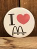 I Love McDonald'sと書かれた80年代ビンテージ缶バッジ
