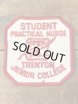 Student Practical Nurse Trenton Junior College Patch　カレッジ　ビンテージ　ワッペン　パッチ　70年代〜