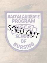 Baccalaureate Program USCS School Of Nursing Patch　カレッジ　ビンテージ　ワッペン　パッチ　〜70年代