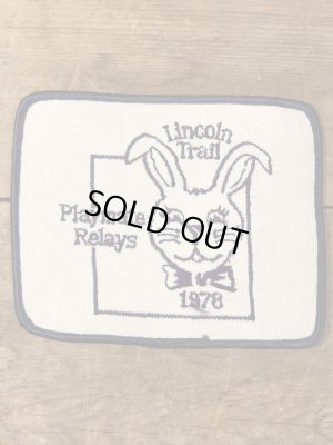 アメリカイリノイ州ロビンソンの大学Lincoln Trail Collegeの70年代ビンテージ刺繡ワッペン