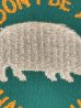 Don't Be A Channel Hog(食肉用の豚であってはならない)のメッセージが書かれた70’sヴィンテージ刺繡パッチ