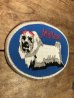 犬のマルチーズが描かれた70年代〜ビンテージ刺繡ワッペン