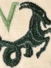 星座のやぎ座が描かれた70年代ビンテージ刺繡ワッペン