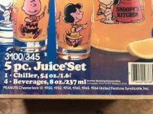 他の写真1: Anchor Hocking Peanuts Gang Snoopy Glass Juice Set　スヌーピー　ビンテージ　グラスセット　ピーナッツ　70〜80年代