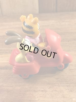 ガーフィールドがサイドカー付きバイクに乗った80’sヴィンテージPVCフィギュア