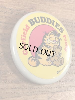 ガーフィールドとプーキーが描かれた80年代ビンテージ缶バッジ