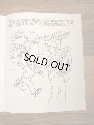 企業キャラクターのスモーキーベアの90’s〜ヴィンテージの塗り絵