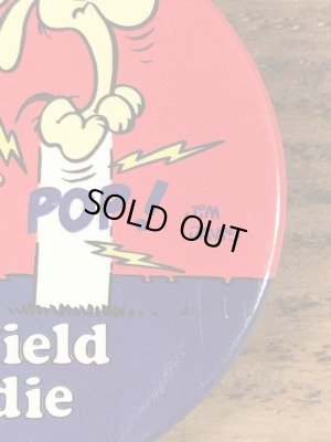 ガーフィールドとオーディーが描かれた80年代ビンテージ缶バッジ