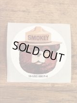 Smokey Bear Mini Sticker　スモーキーベア　ビンテージ　ステッカー　企業キャラクター　90年代〜