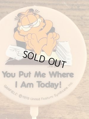 ガーフィールドのメッセージ書かれた80年代ビンテージオーナメント