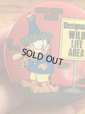 ガーフィールドの金属製のヴィンテージ缶バッチ