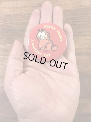 ガーフィールドとメッセージが書かれた80’sヴィンテージ缶バッチ