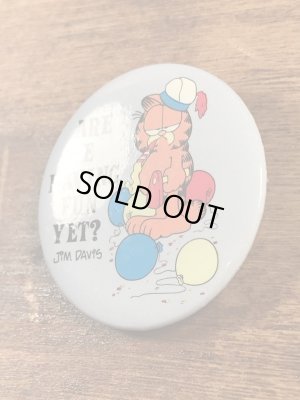 ガーフィールドの金属製のビンテージ缶バッジ