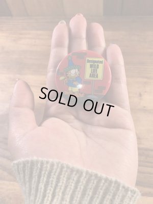 ガーフィールドの金属製のビンテージ缶バッジ