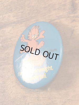 ガーフィールドの金属製のビンテージ缶バッジ