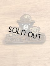 Smokey Bear “Prevent Wildfires!” Plastic Pins　スモーキーベア　ビンテージ　ピンバッジ　アドキャラ　90年代〜